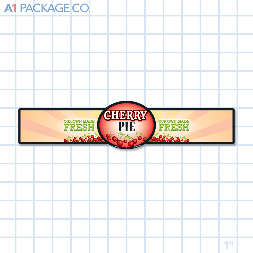Cherry Pie Label Full Color Strap (11.75x2.625 Inch) 100/roll