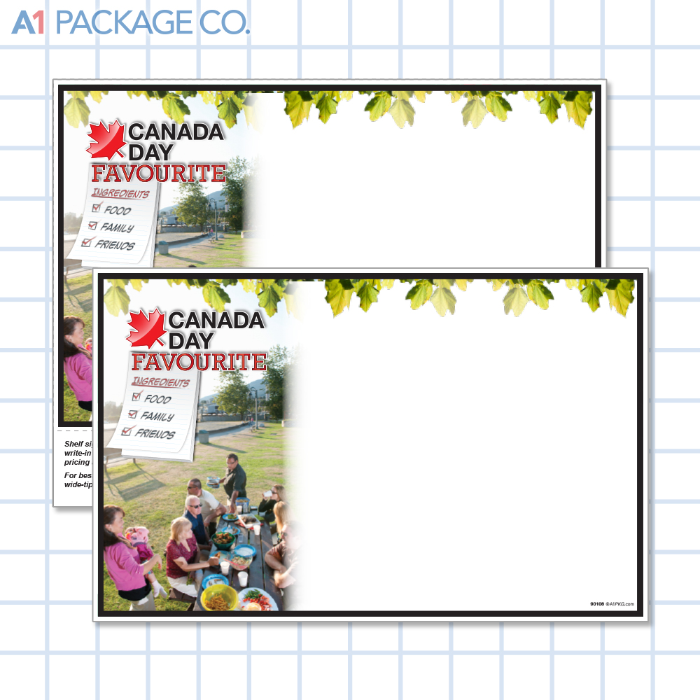 Canada Day Placards (11x7 inch) 5 Count