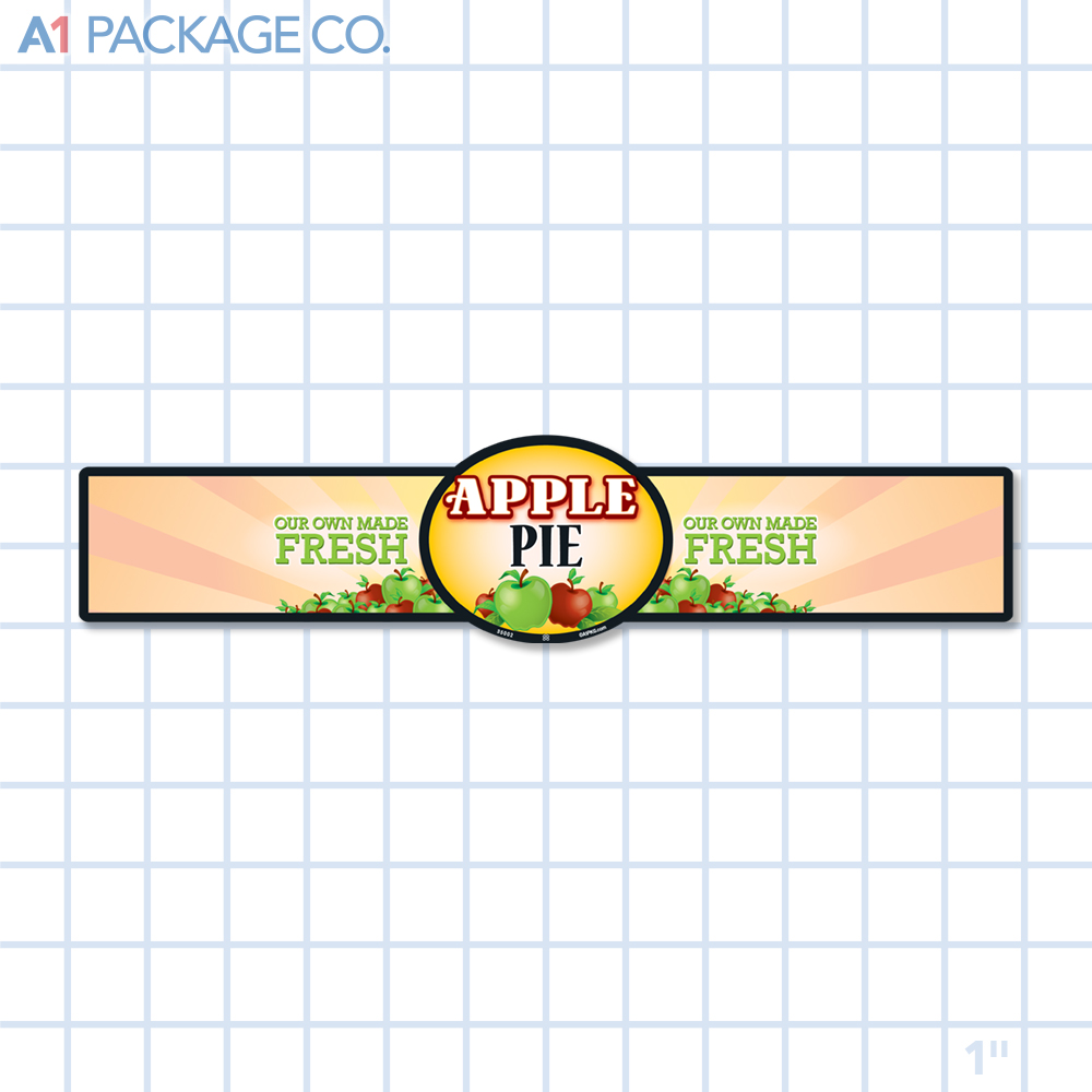 Apple Pie Label Full Color Strap (11.75x2.625 Inch) 100/roll