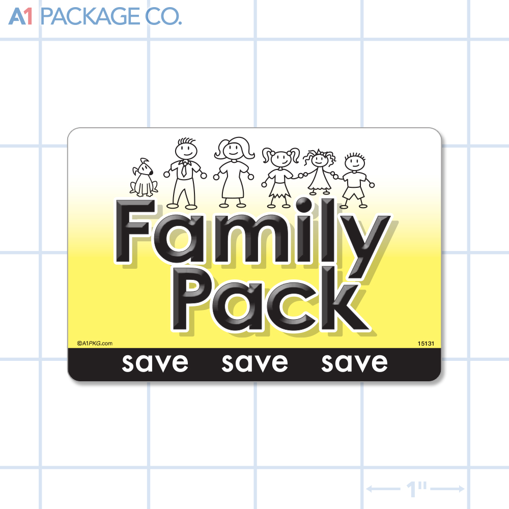Family Pack Label Rectangle (3.5x2.37 inch) 500/roll