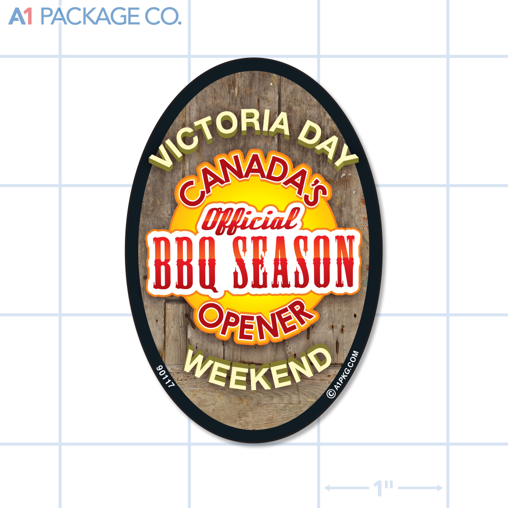 Victoria Day Label Full Color Oval Label (3x2 Inch) 250/roll