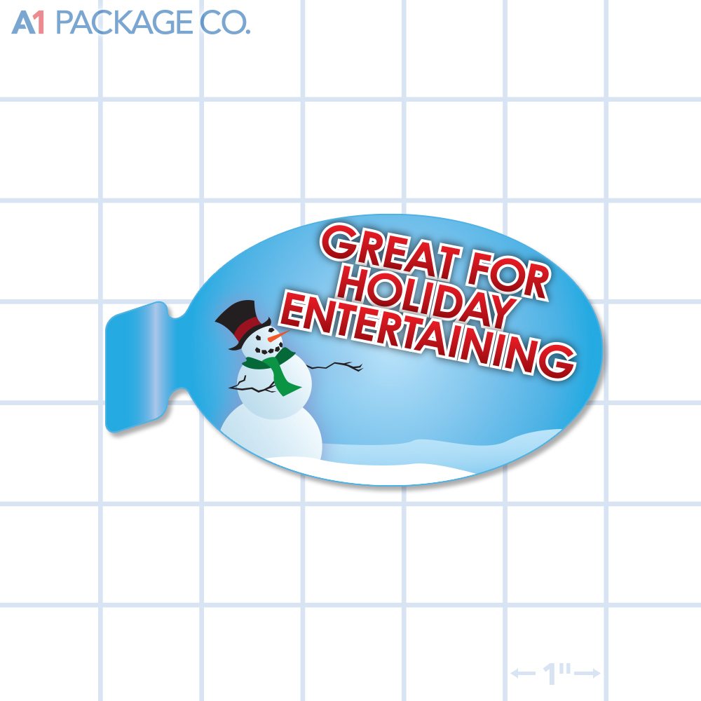 Great for Holiday Entertaining Oval Aisle Talker (4x3 inch)