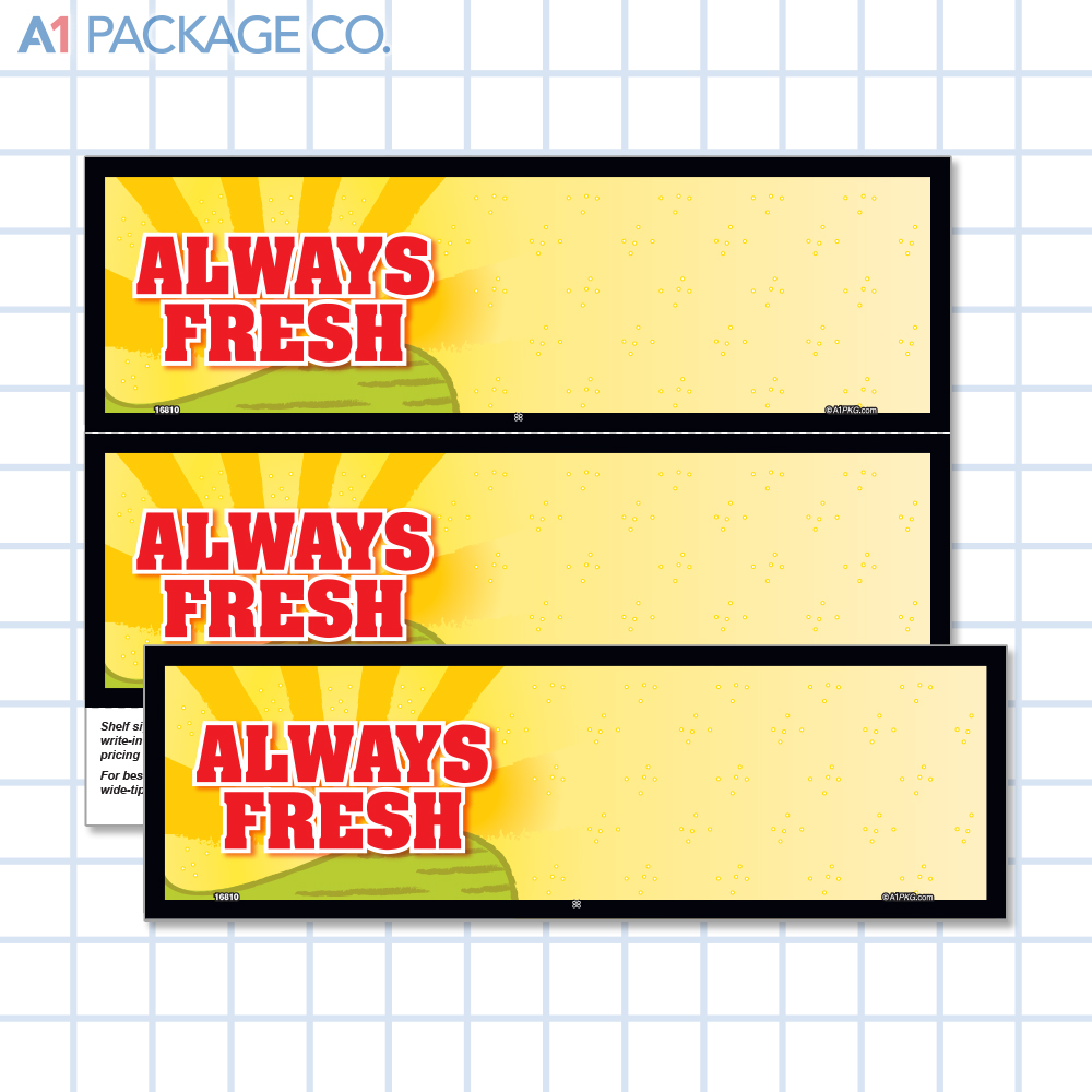 Always Fresh Placards (11x3.5 inch) 10 Count