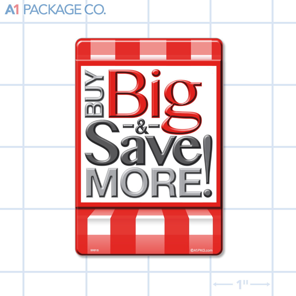 Buy Big & Save More Label Full Color Rectangle (3.75 x 2.5 inch) 500/roll