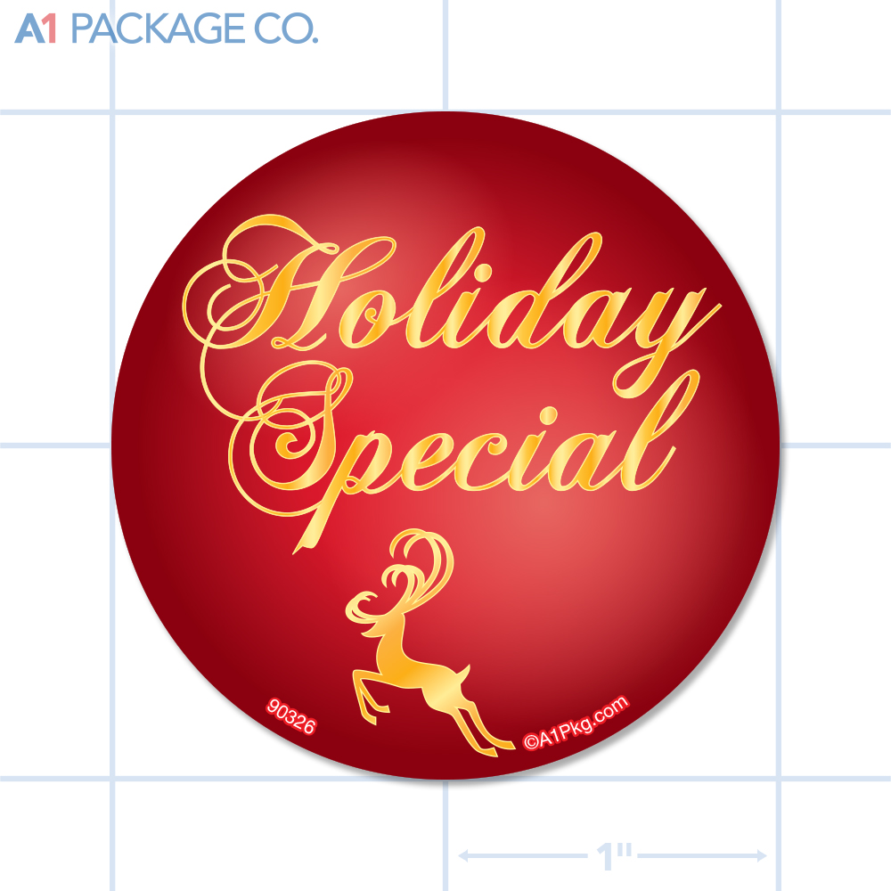 Holiday Special Label Full Color Circle (2 Inch Diameter) 250/roll