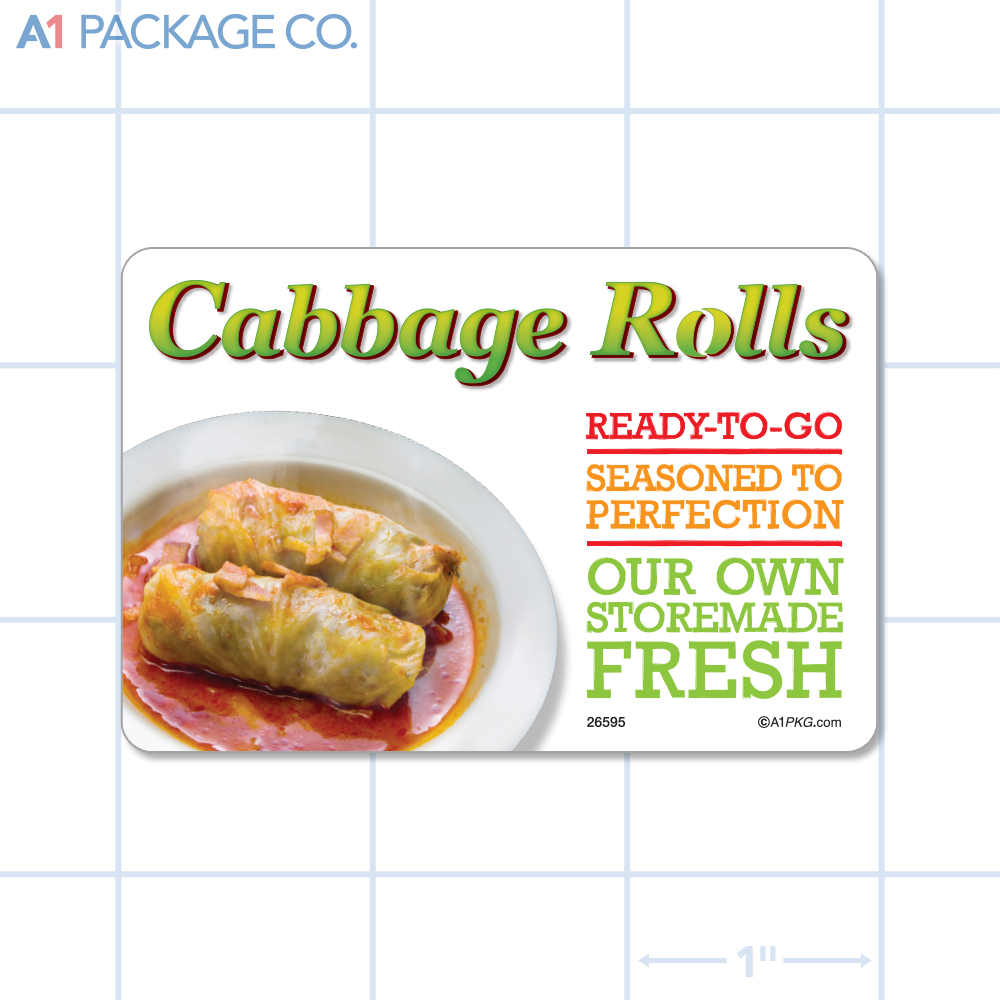 Cabbage Rolls Label Full Color Rectangle (3x2 Inch) 250/roll