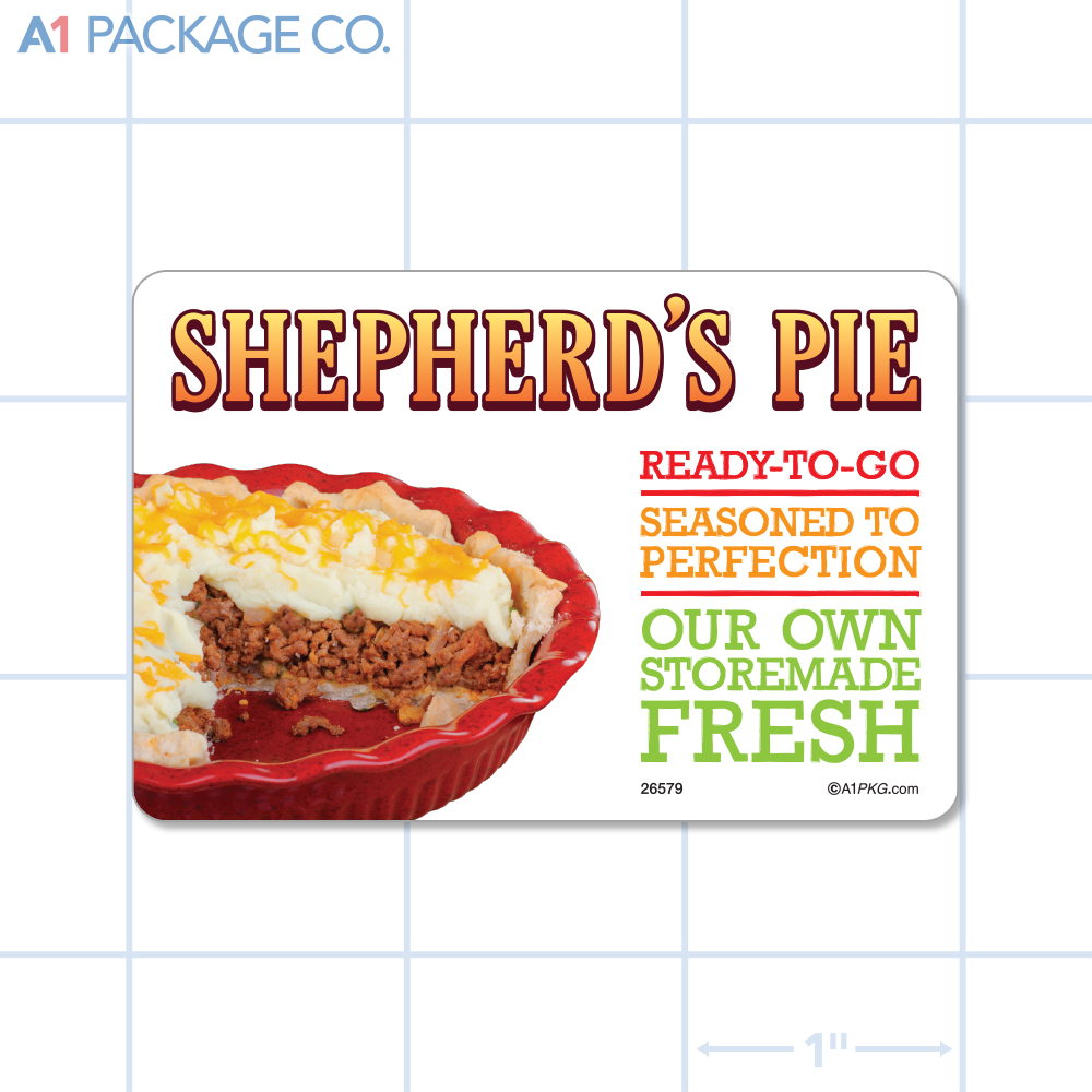 Shepherd's Pie Label Full Color Rectangle (3x2 Inch) 250/roll