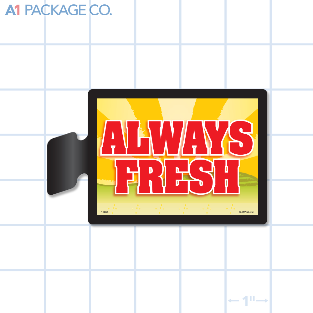 Always Fresh Rectangle Aisle Talker (4x3 inch)