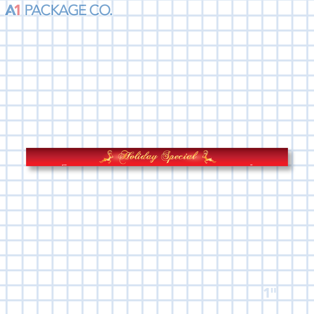 Happy Holidays Red Shelf Channel Strip (17.75x1.25 inch)