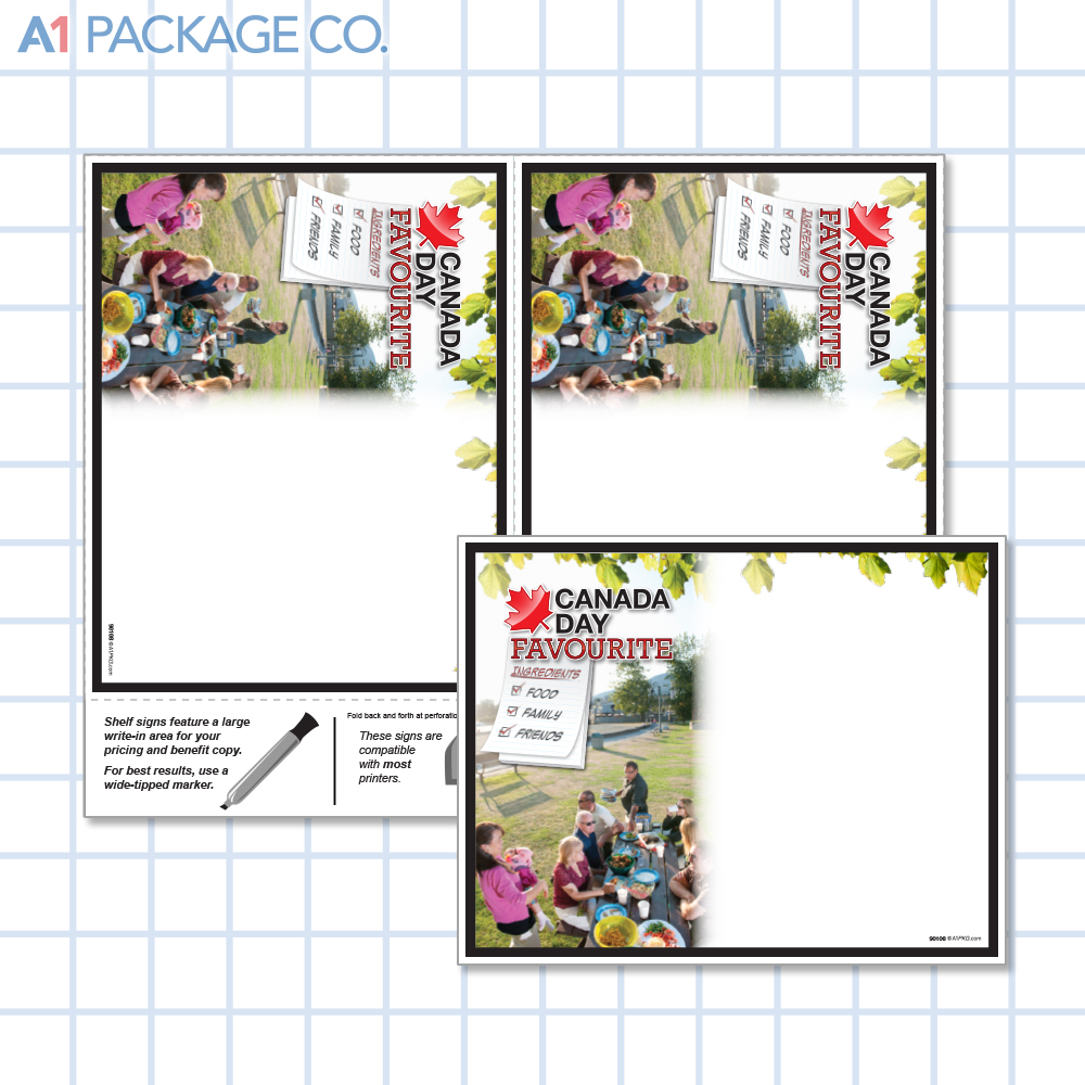 Canada Day Placards (5.5x7 inch) 10 Count