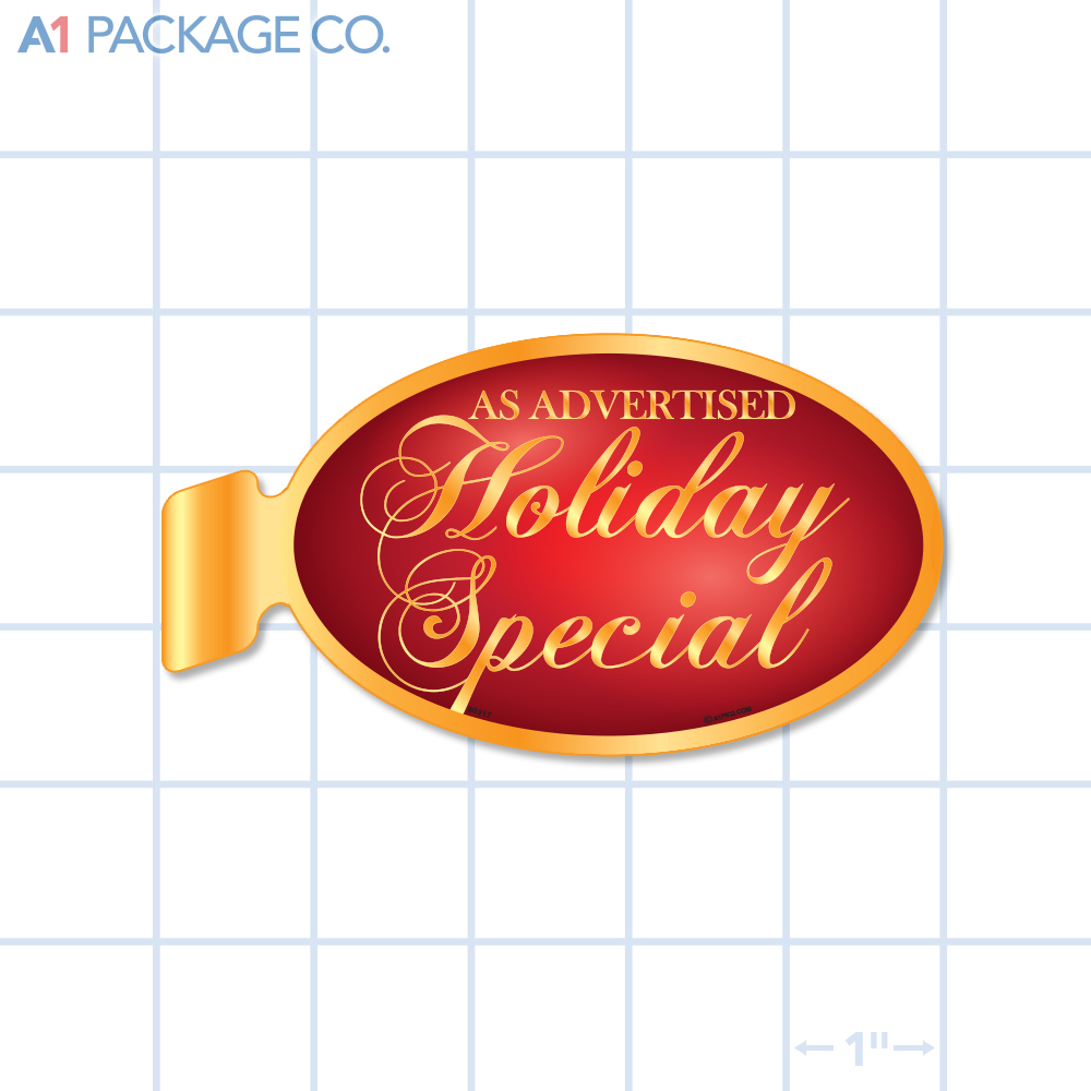 As Advertised Holiday Special Oval Aisle Talker (4x3 inch) 